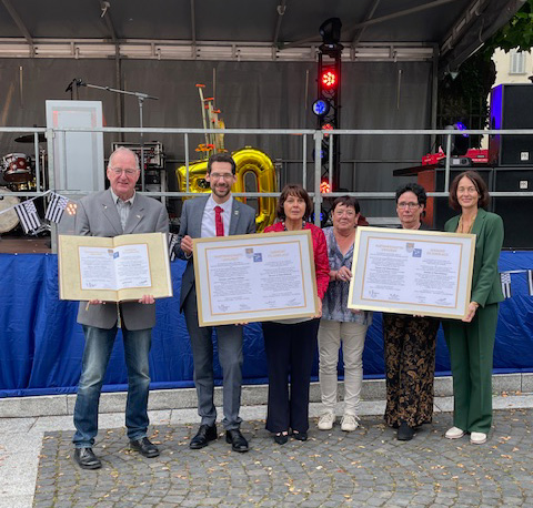 50 Jahre Partnerschaft/Jumelage Nassau – Pont-Château: Erneuerung der Partnerschafts-Urkunde